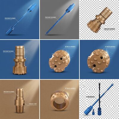 qualità DTH Multiuso Buttone Martello Bits 152mm QL60 Alta pressione dell'aria per l'estrazione di acqua pozzo trivellazione geotermica fabbrica